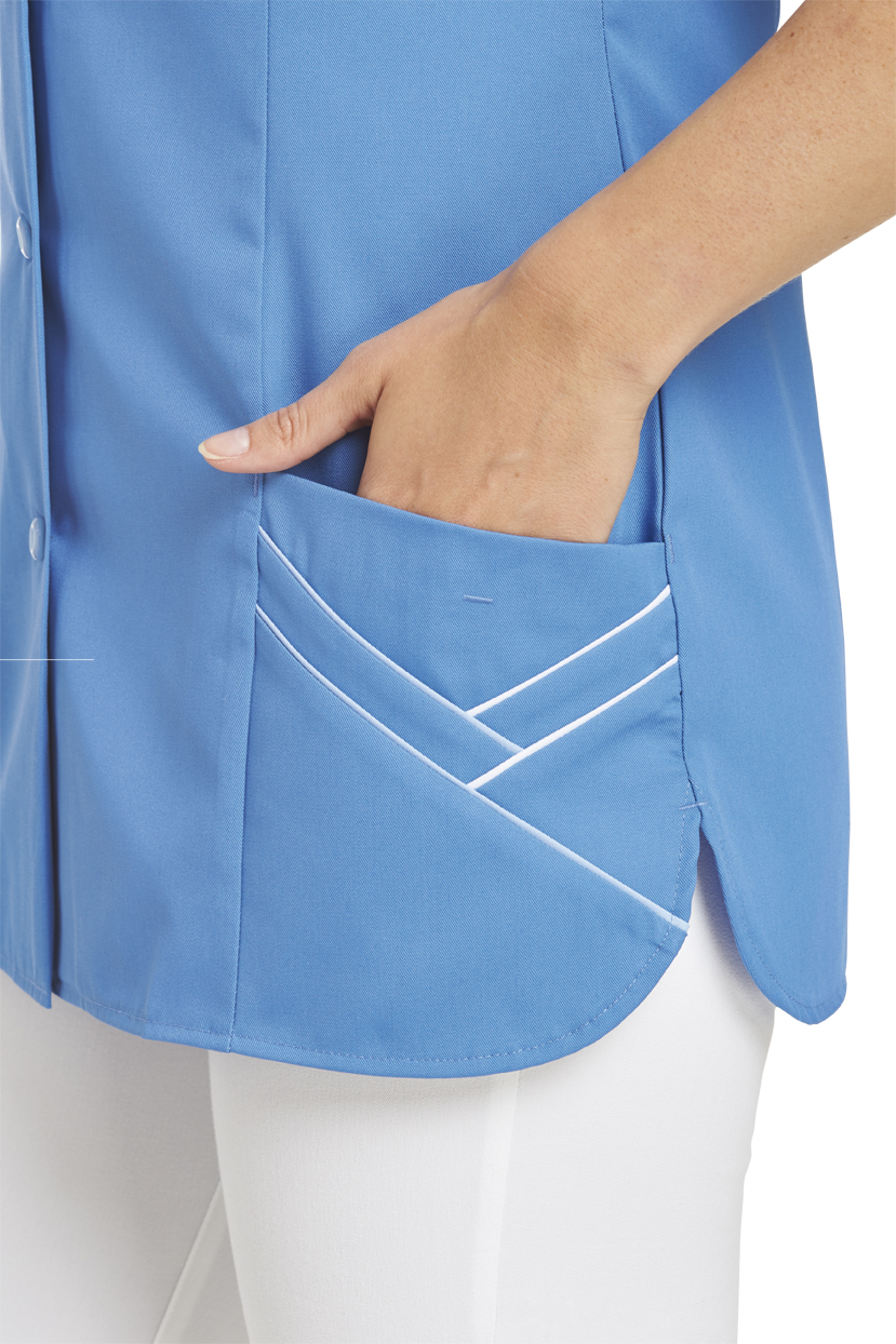 Damenkasack ohne Arm, Farbe flieder, Größe 42